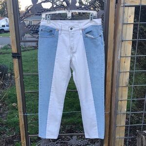 Levi’s Premium 501 blue and white jeans size 29x26